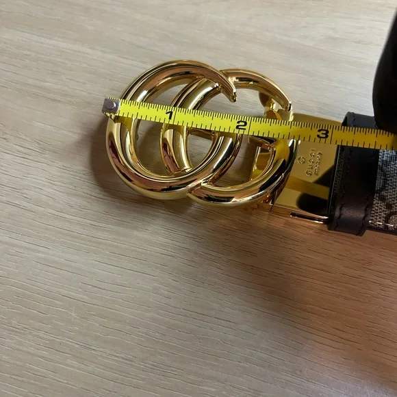 GG Marmont Reversible GG Supreme/Leather Size 85/34 - Picture 5 of 9